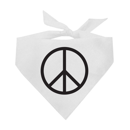 Peace Sign Triangle Dog Bandana