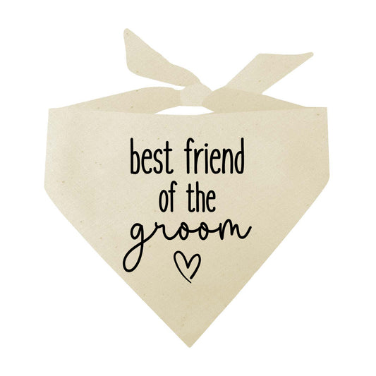 Best Friend Of The Groom Wedding Triangle Dog Bandana