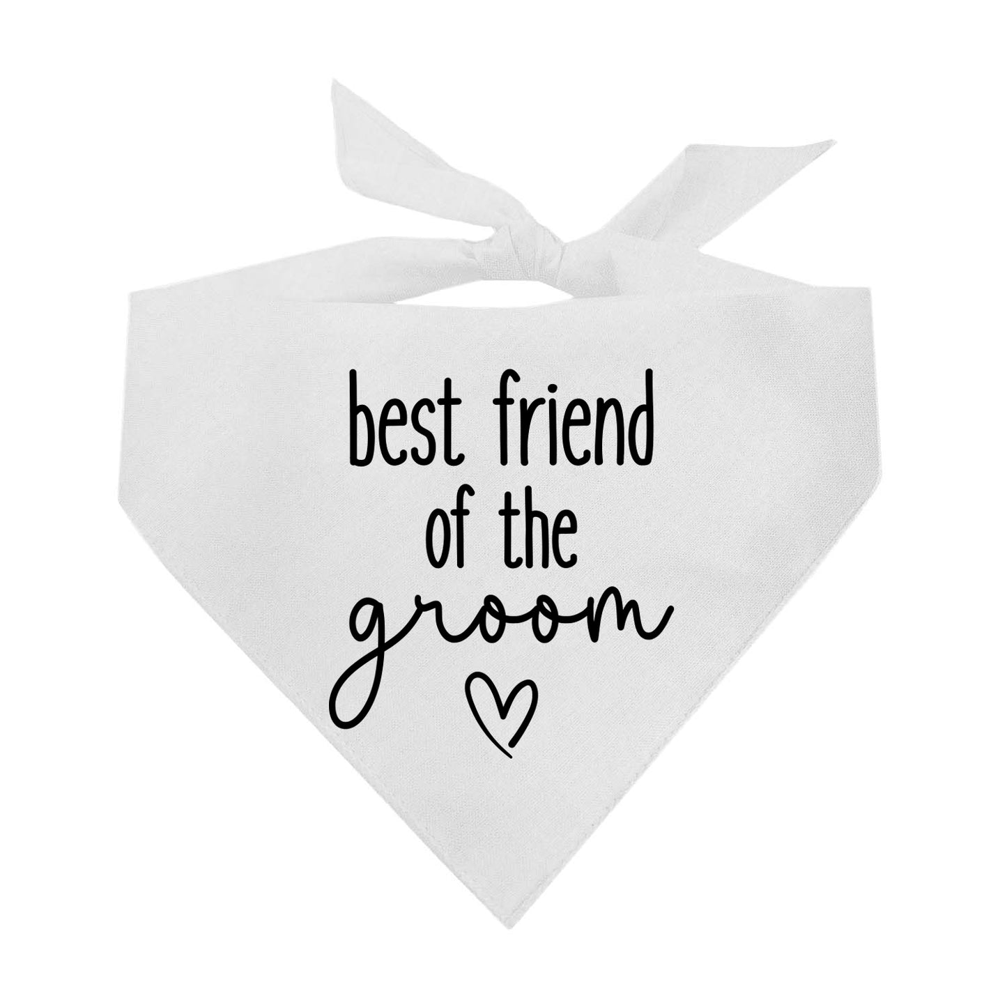 Best Friend Of The Groom Wedding Triangle Dog Bandana