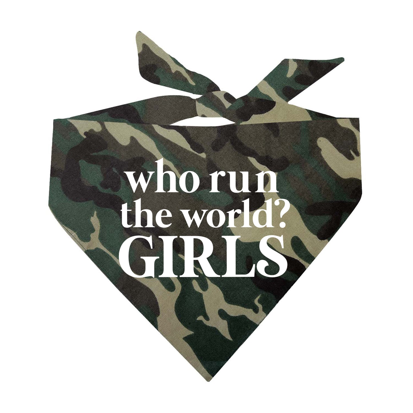 Who Run The World? Girls Feminist Triangle Dog Bandana