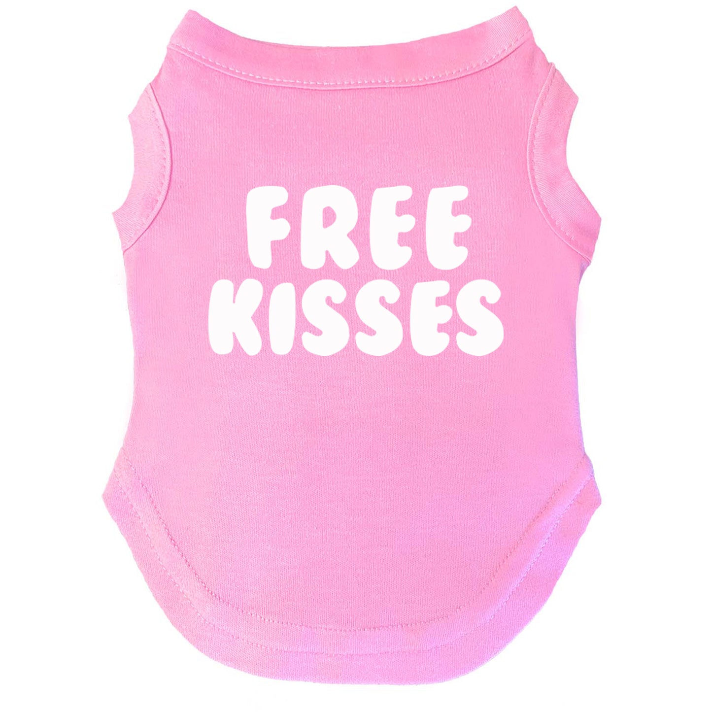 Free Kisses Valentine's Day Dog Tee