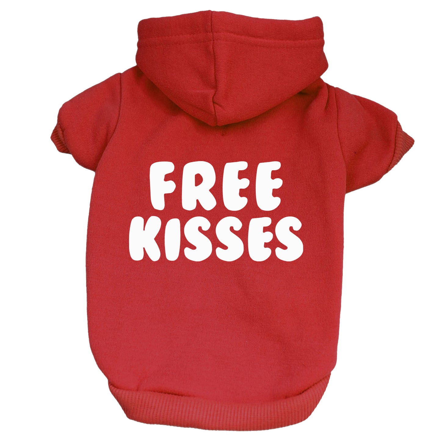 Free Kisses Valentine's Day Dog Hoodie