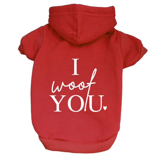 I Woof You Valentine's Day Dog Hoodie