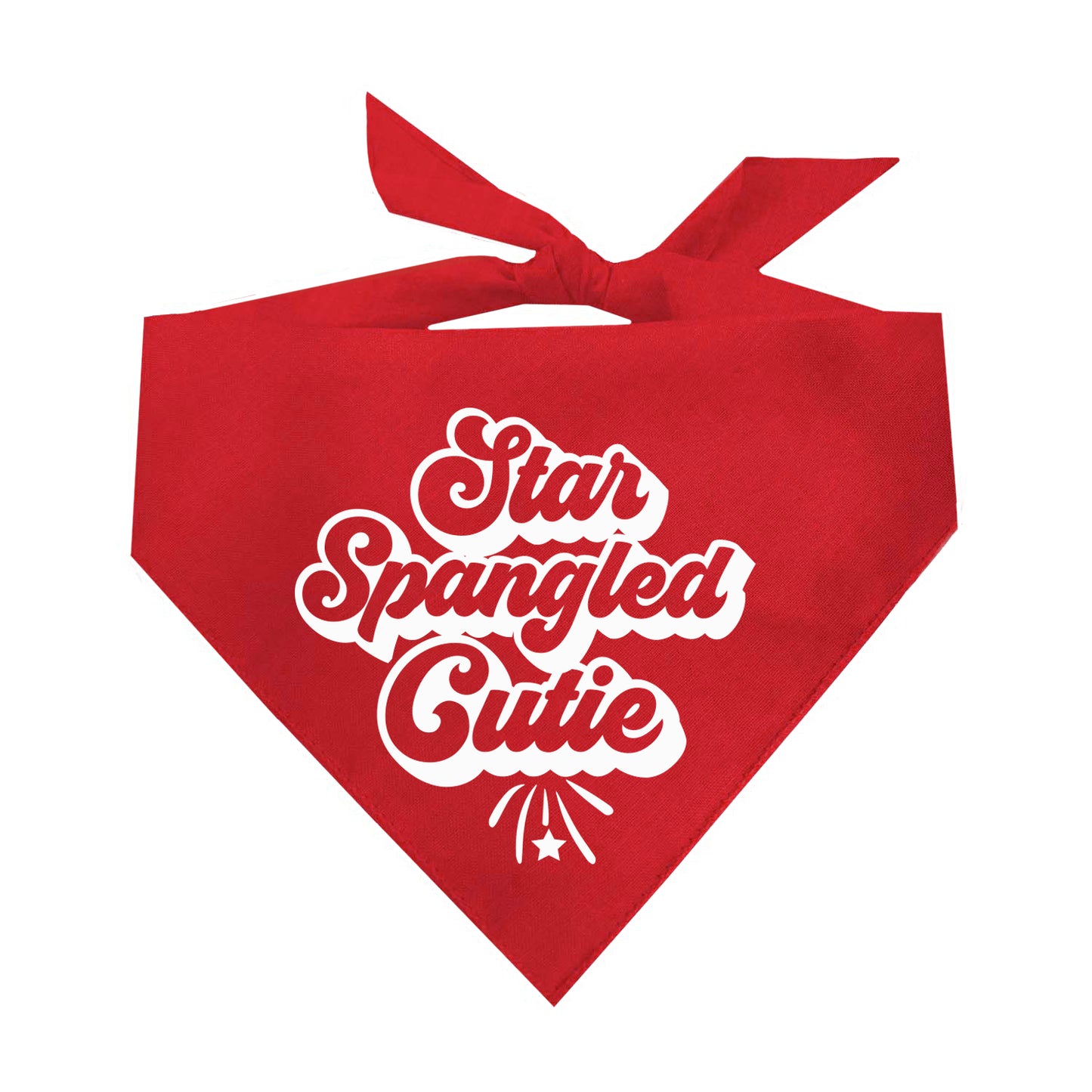 Star Spangled Cutie July 4th Triangle Dog Bandana