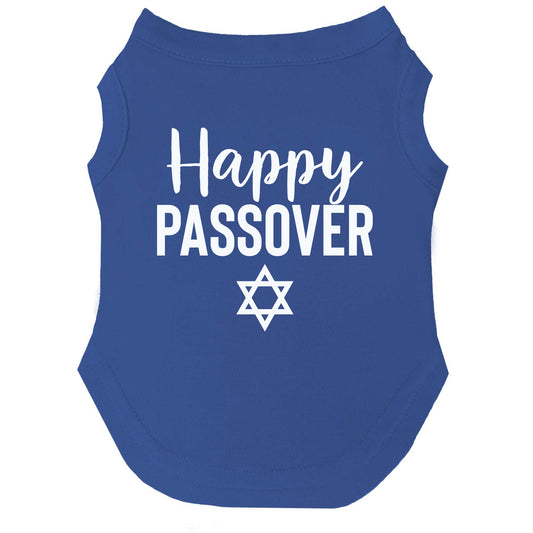 Happy Passover With Jewish Star Dog Tee