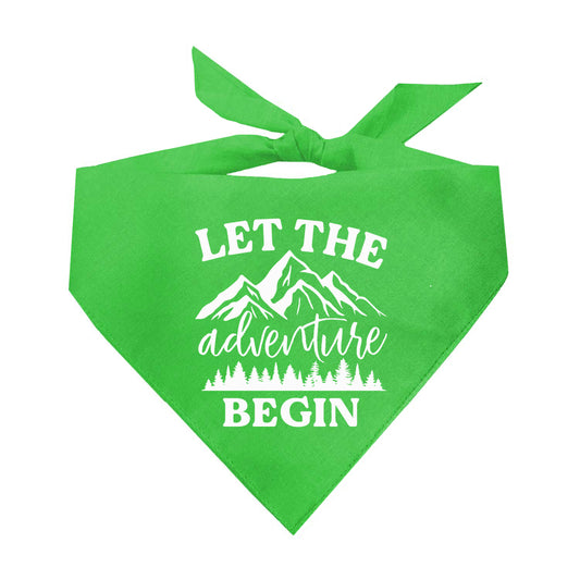 Let The Adventure Begin Triangle Dog Bandana (Assorted Colors)