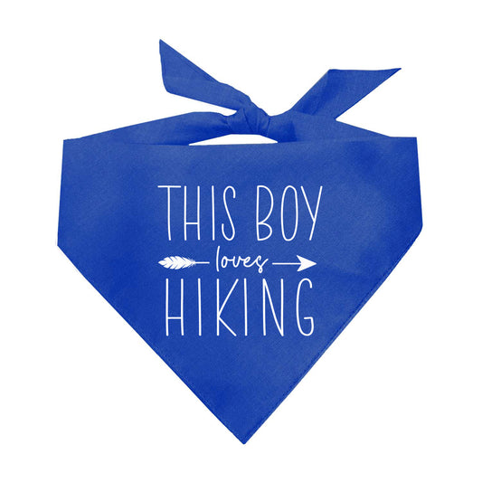 This Boy Loves Hiking Triangle Dog Bandana (Assorted Colors)