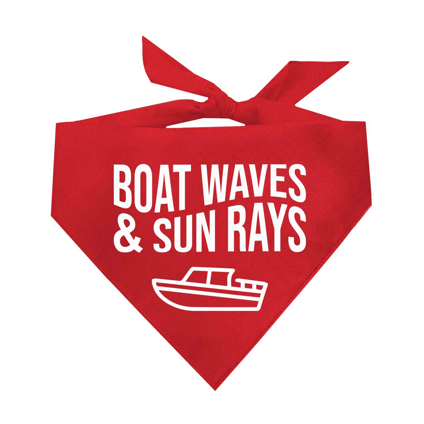 Boat Waves & Sun Rays Summer Beach Triangle Dog Bandana (Assorted Colors)