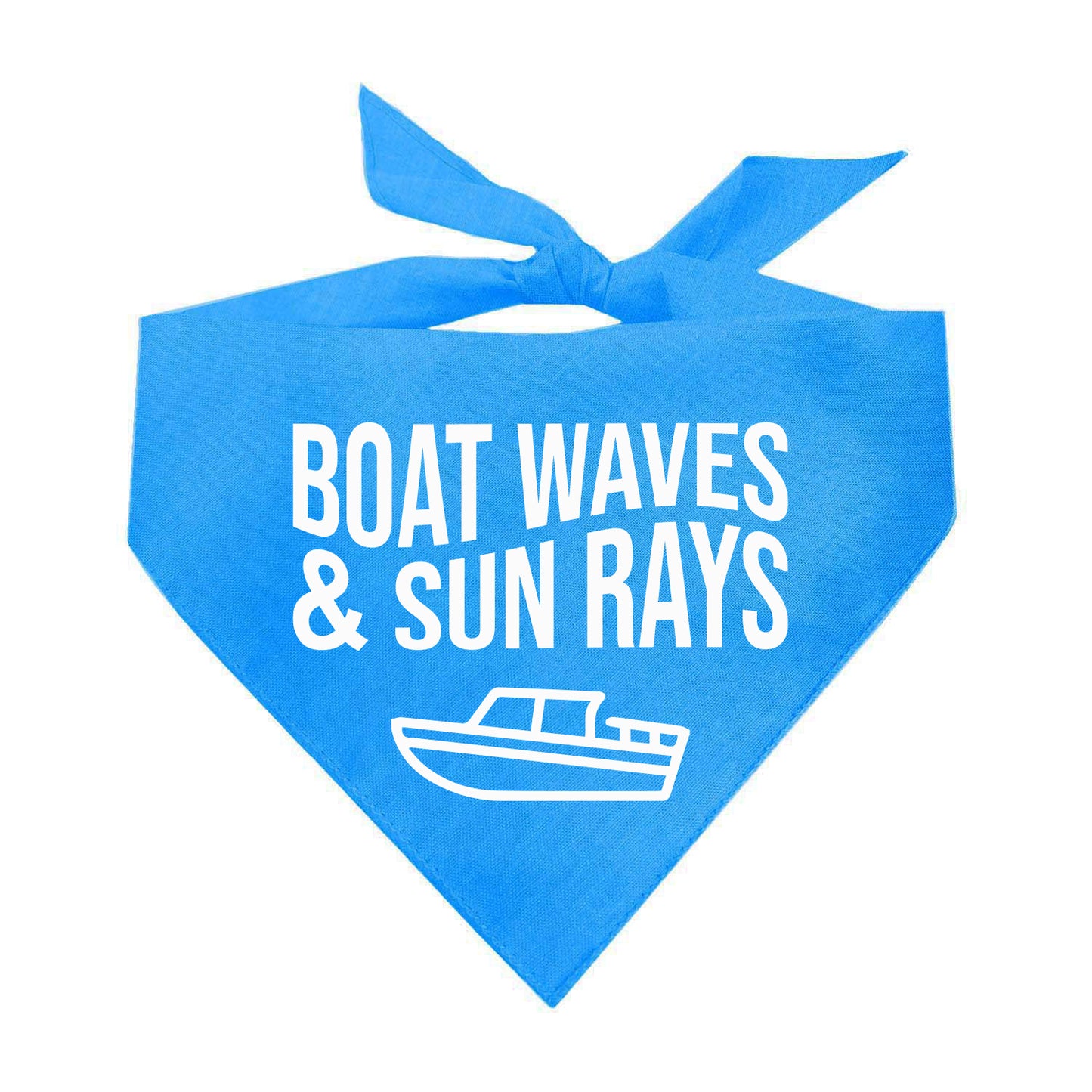 Boat Waves & Sun Rays Summer Beach Triangle Dog Bandana (Assorted Colors)