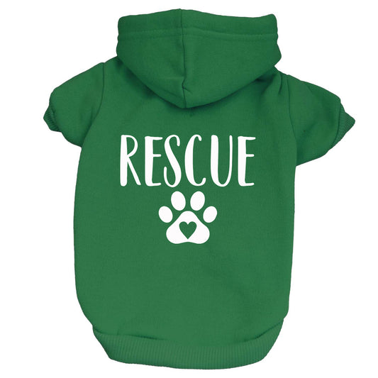 Rescue Heart Paw Dog Hoodie