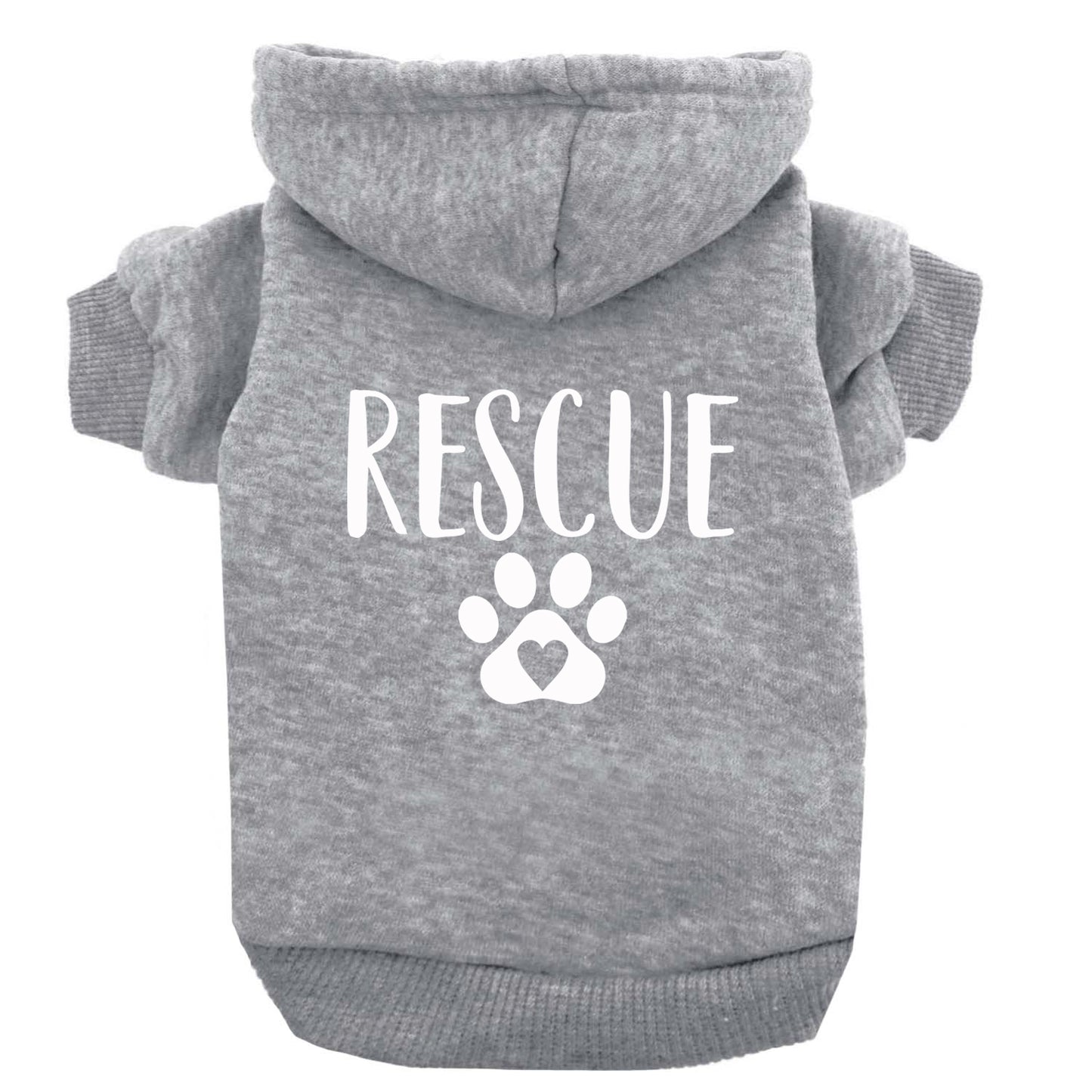 Rescue Heart Paw Dog Hoodie