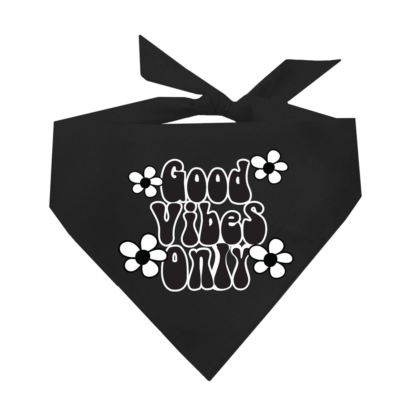 Good Vibes Only Triangle Dog Bandana