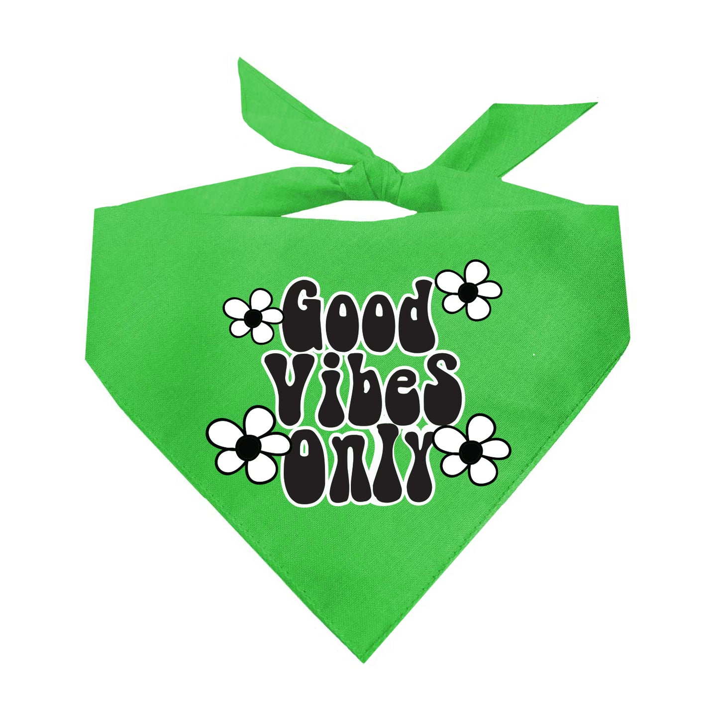 Good Vibes Only Triangle Dog Bandana