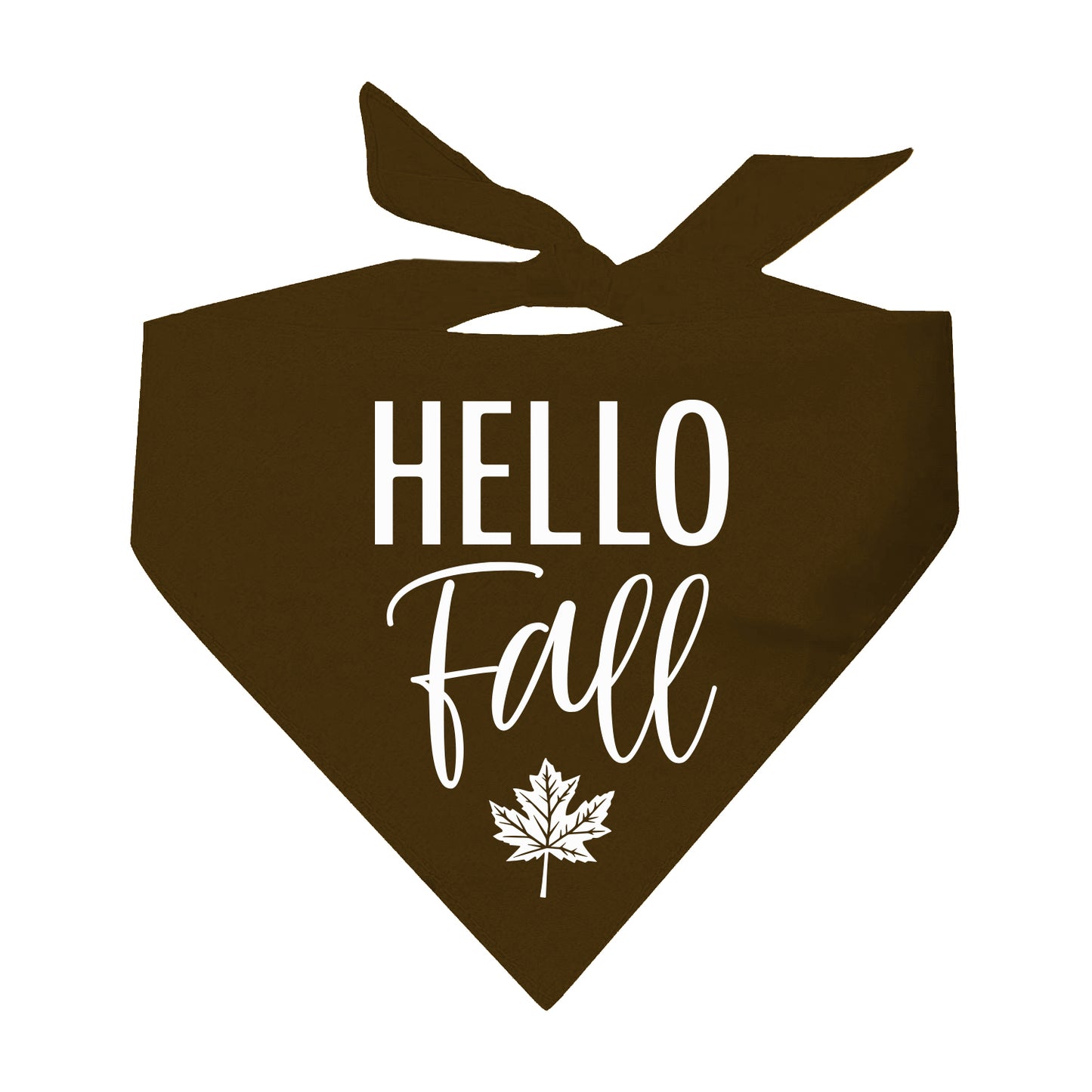 Hello Fall Triangle Dog Bandana (Assorted Fall Colors)