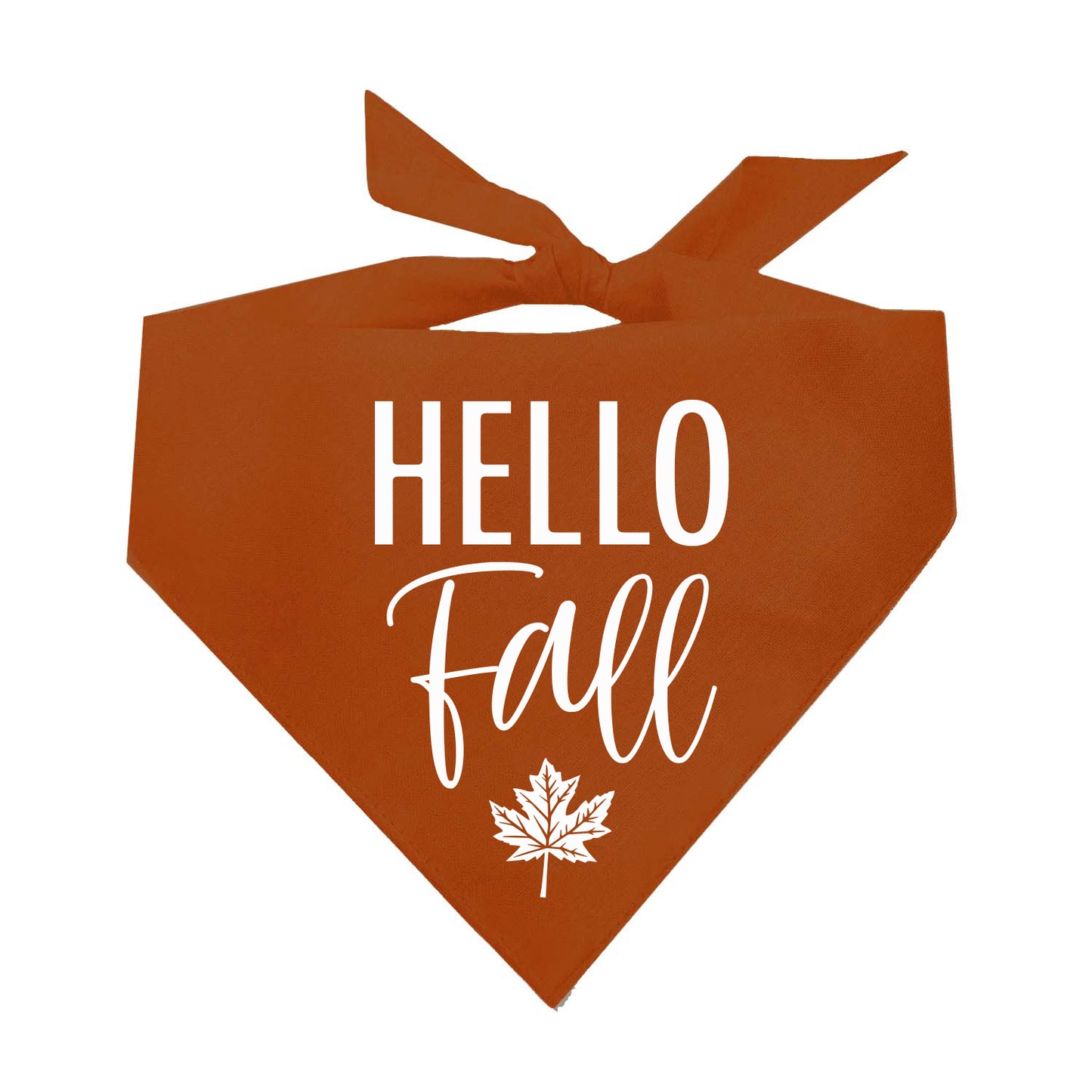 Hello Fall Triangle Dog Bandana (Assorted Fall Colors)