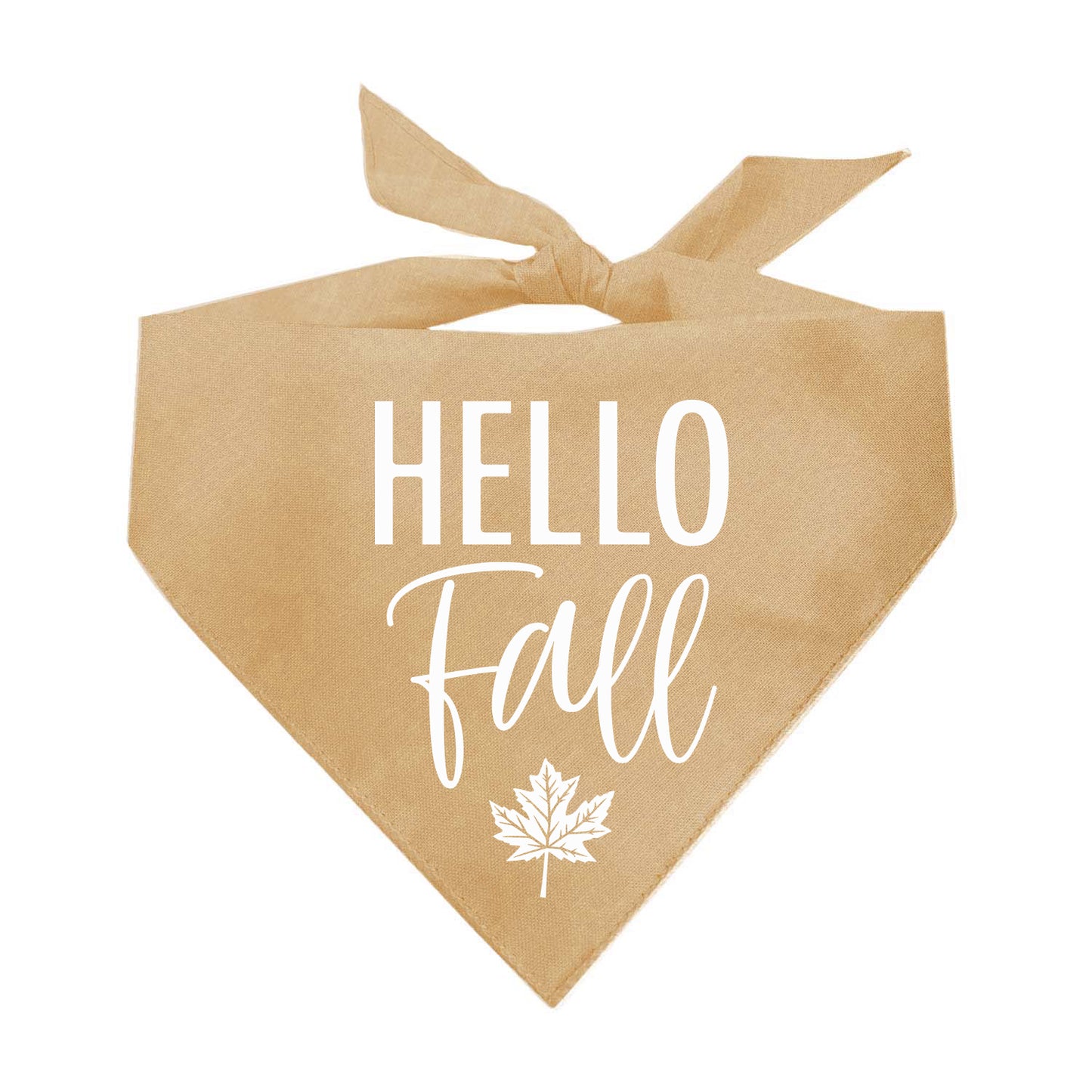 Hello Fall Triangle Dog Bandana (Assorted Fall Colors)