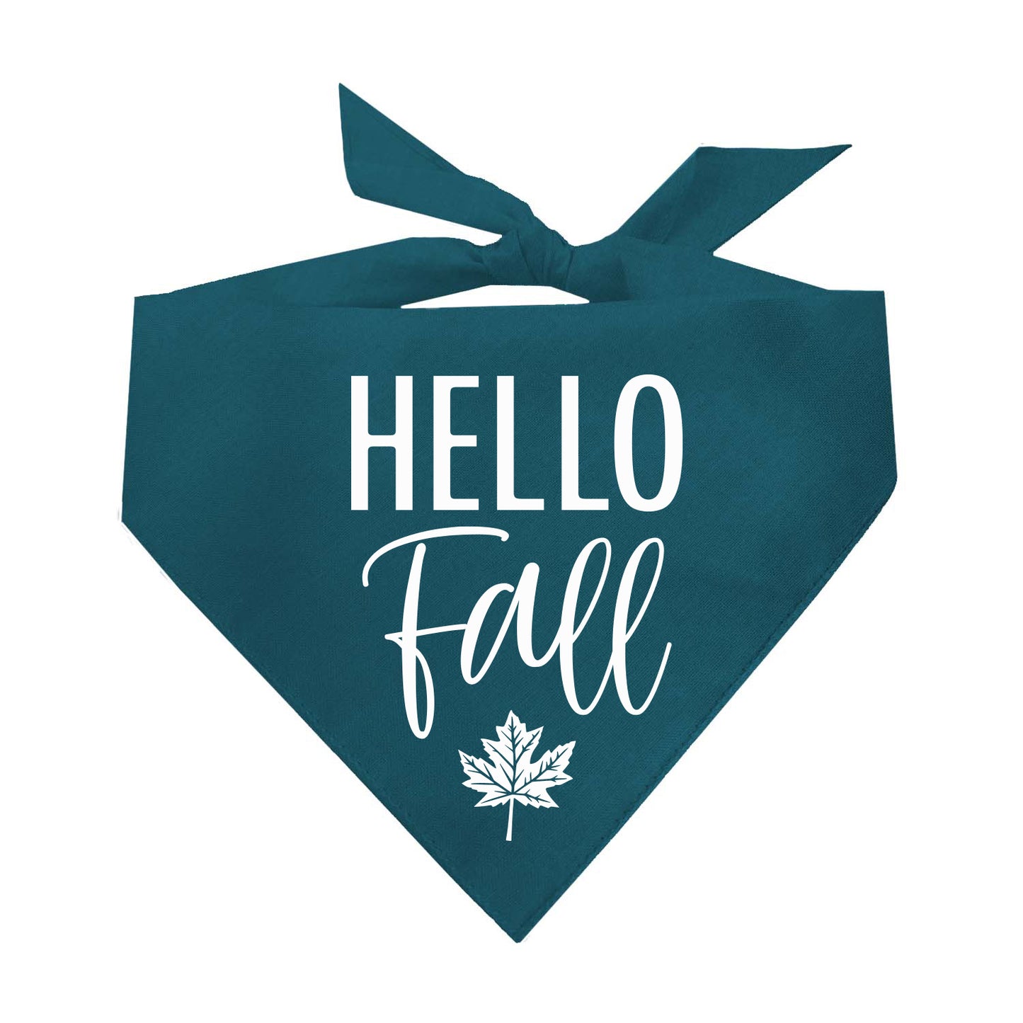 Hello Fall Triangle Dog Bandana (Assorted Fall Colors)