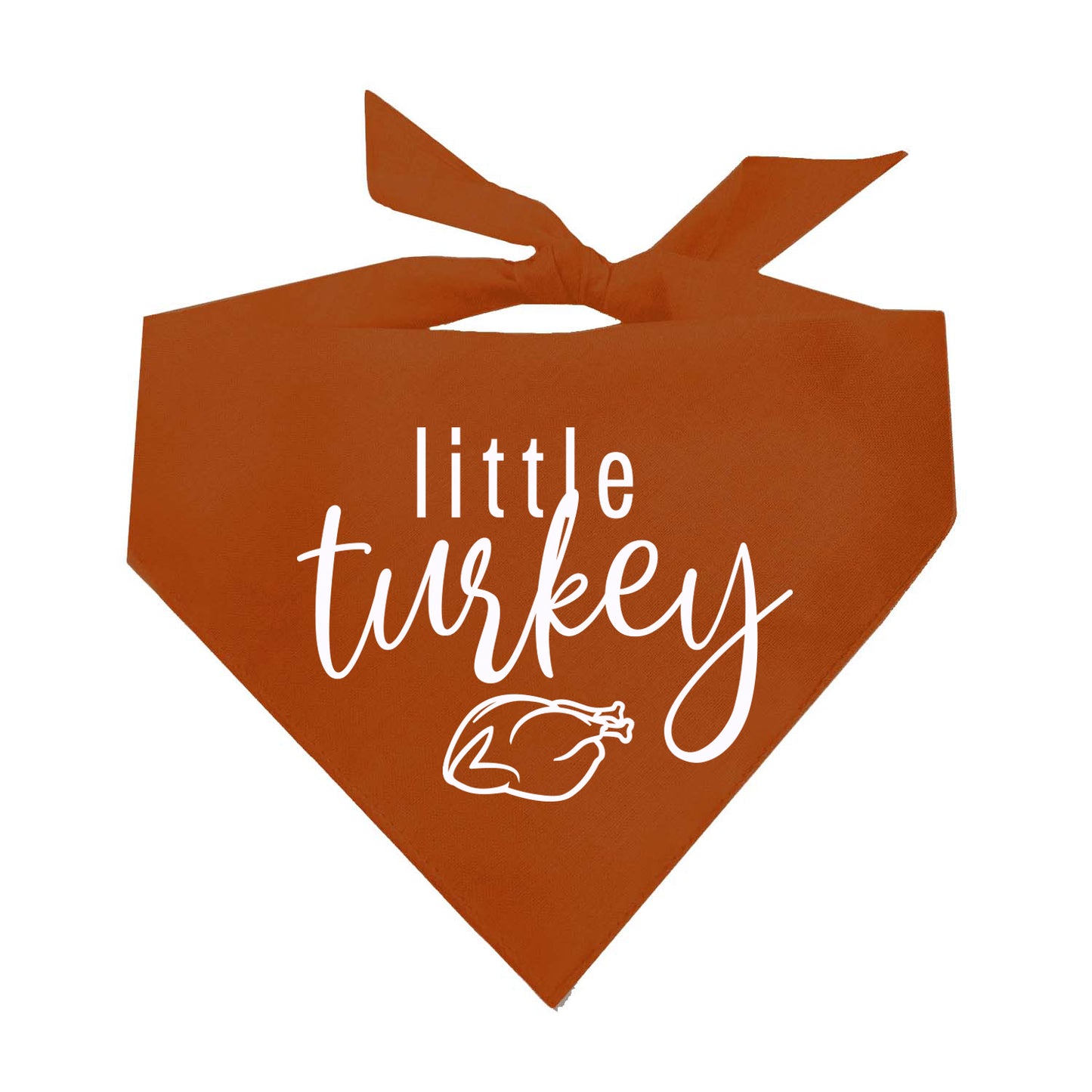 Little Turkey Fall Triangle Dog Bandana (Assorted Fall Colors)