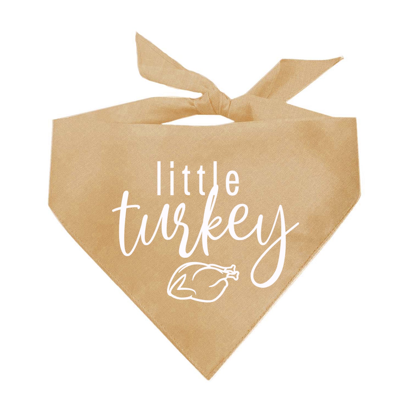 Little Turkey Fall Triangle Dog Bandana (Assorted Fall Colors)