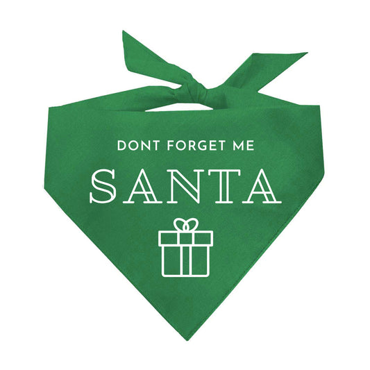 Don't Forget Me Santa Christmas Dog Bandana