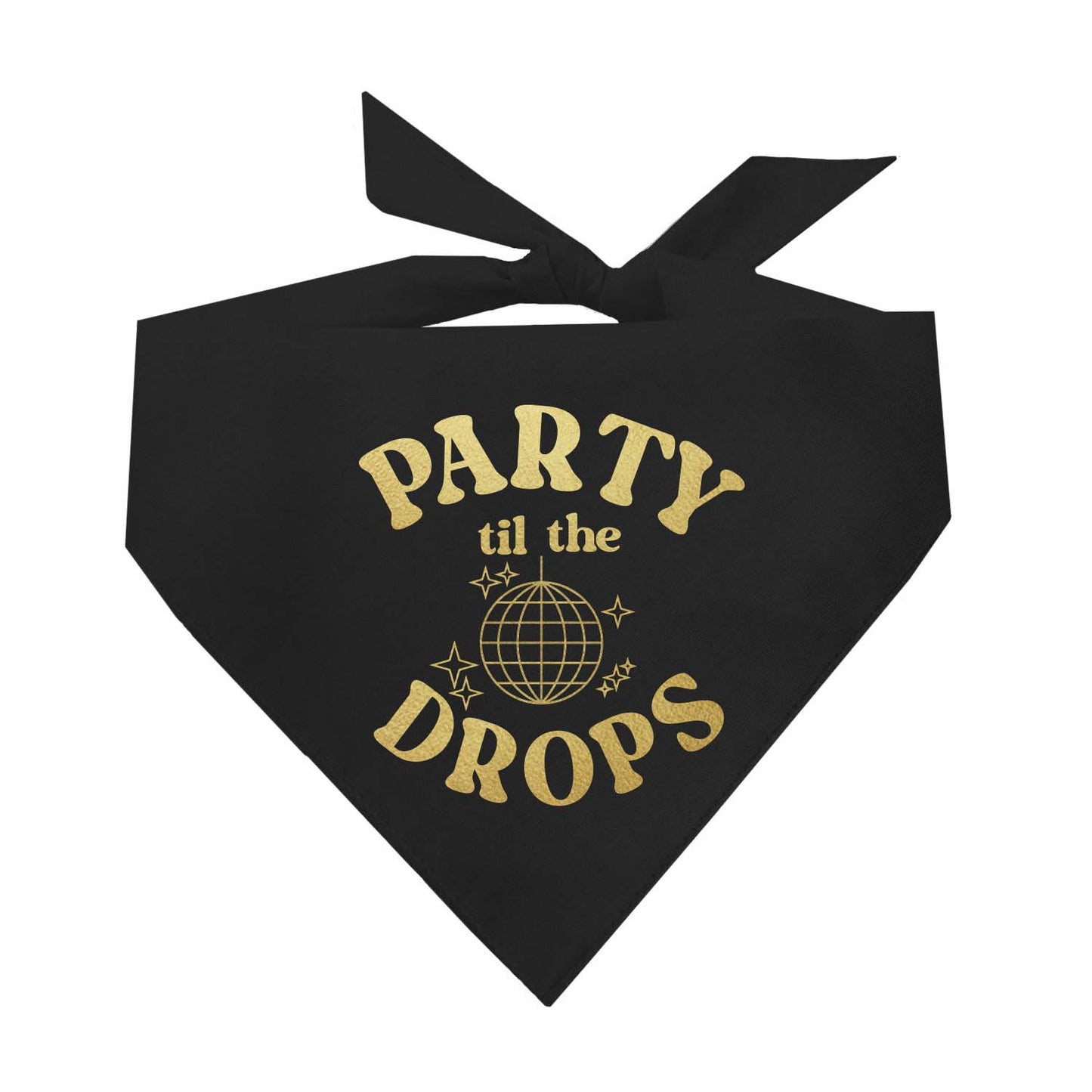 Party Til The Ball Drops New Years Eve Party Triangle Dog Bandana