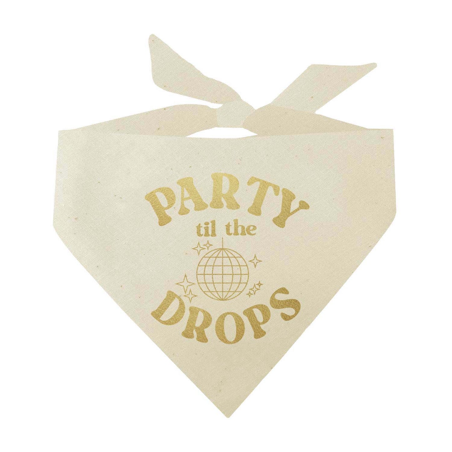 Party Til The Ball Drops New Years Eve Party Triangle Dog Bandana