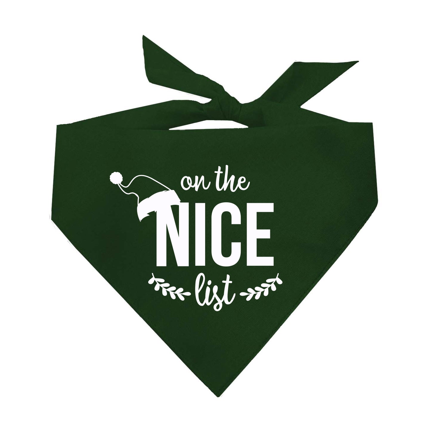 On The Nice List Christmas Dog Bandana