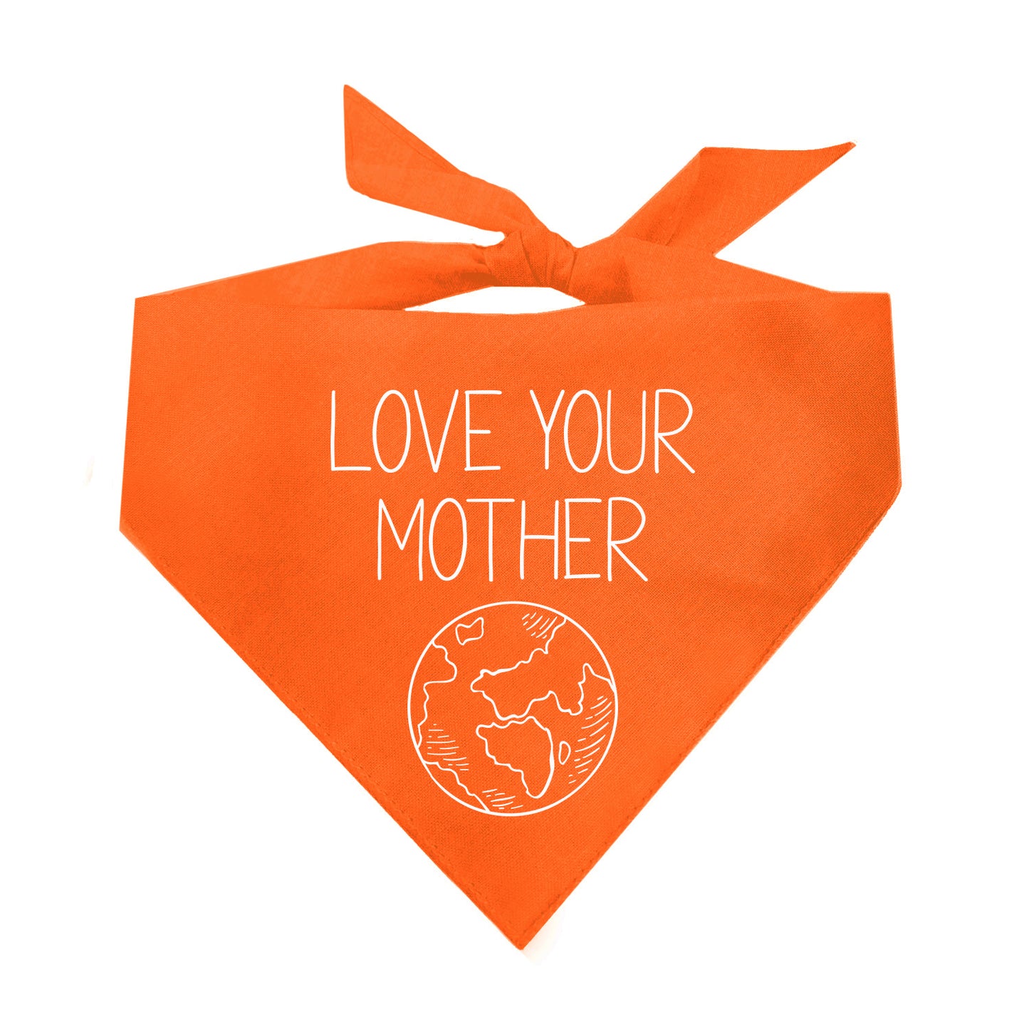 Love Your Mother Earth Triangle Dog Bandana (Assorted Colors)