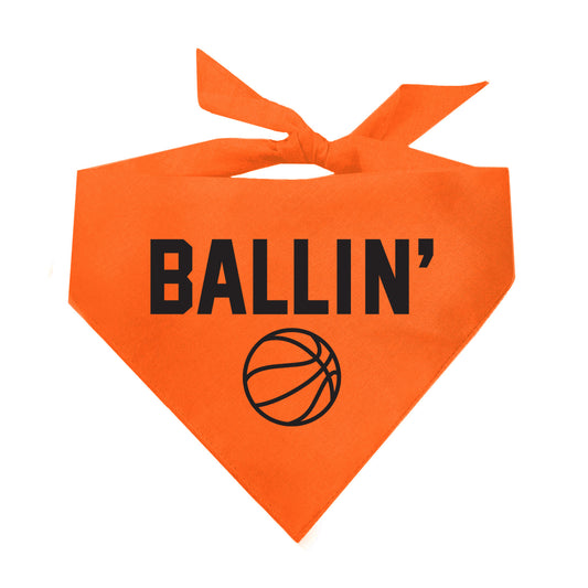 Ballin' Basketball Triangle Dog Bandana