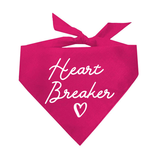 Heart Breaker Valentine's Day Triangle Dog Bandana