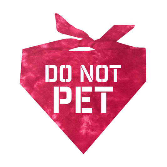 Do Not Pet Scrunch Tie Dye Pattern Triangle Dog Bandana