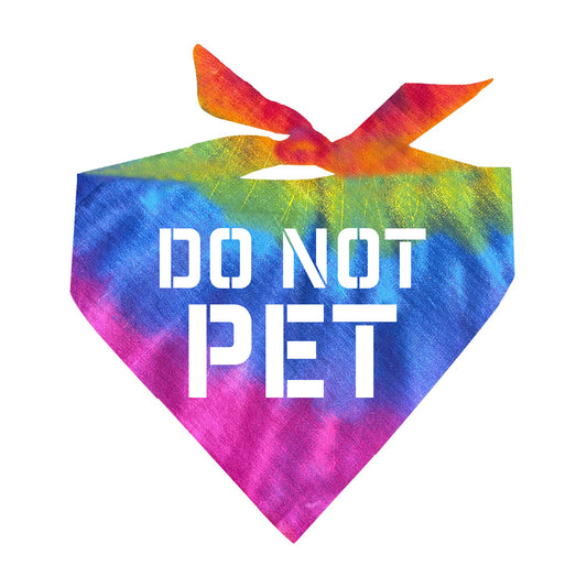 Do Not Pet Tie Dye Swirl Triangle Dog Bandana