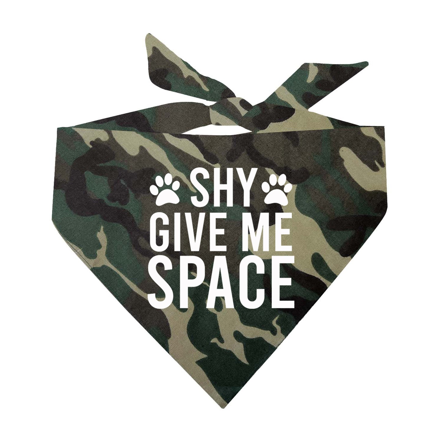 Shy Give Me Space Triangle Dog Bandana