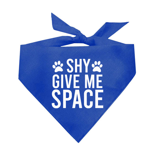 Shy Give Me Space Triangle Dog Bandana