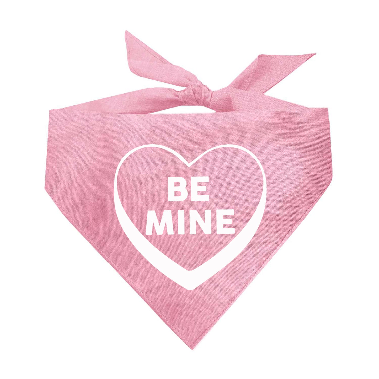 Be Mine Candy Heart Valentine's Day Triangle Dog Bandana