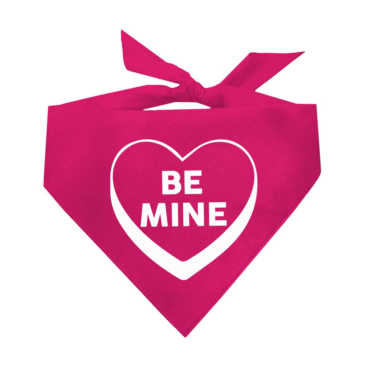 Be Mine Candy Heart Valentine's Day Triangle Dog Bandana