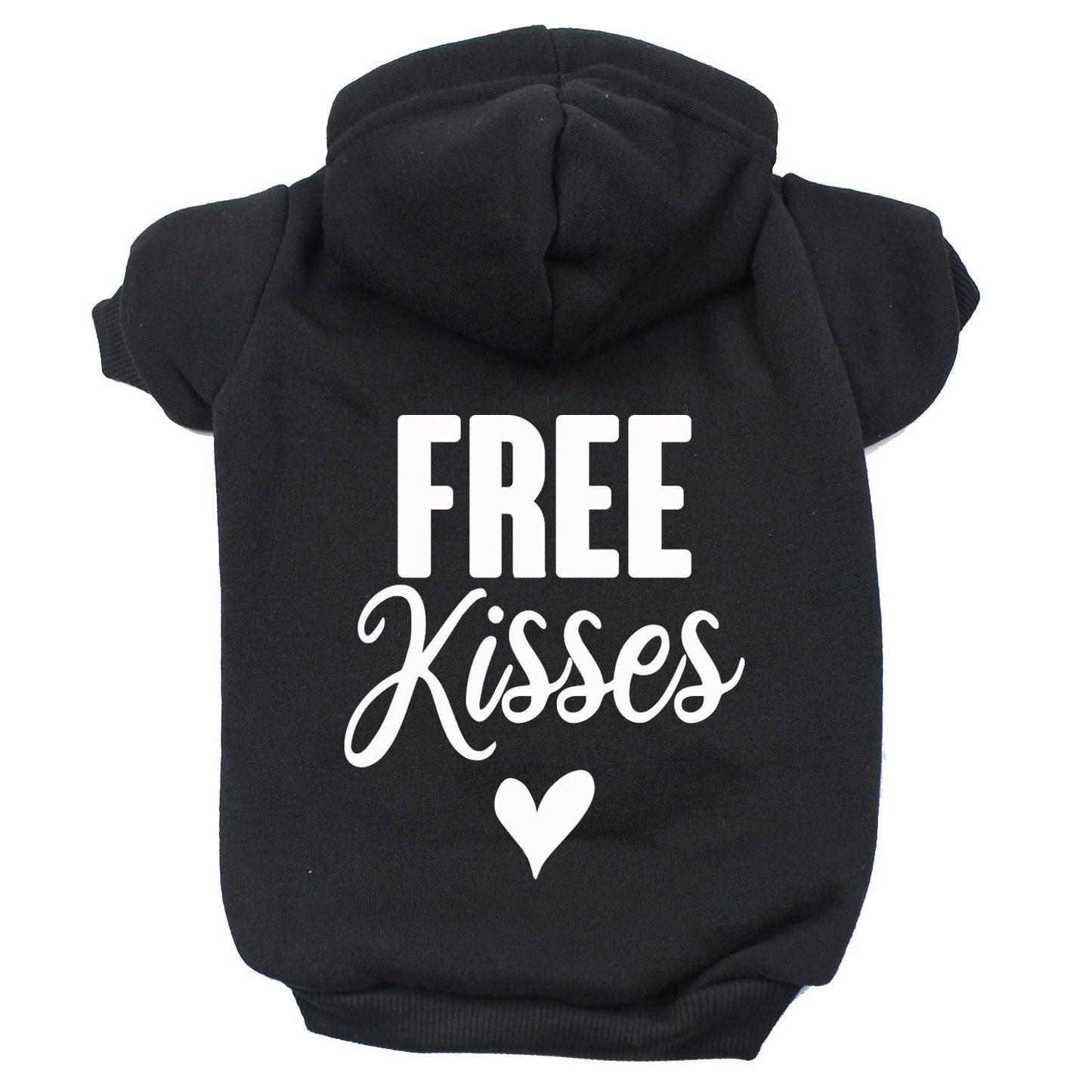 Free Kisses Valentine's Day Dog Hoodie