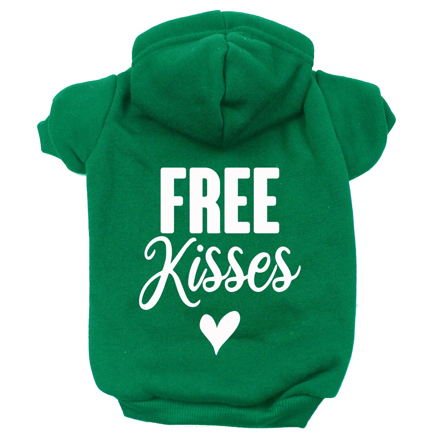 Free Kisses Valentine's Day Dog Hoodie