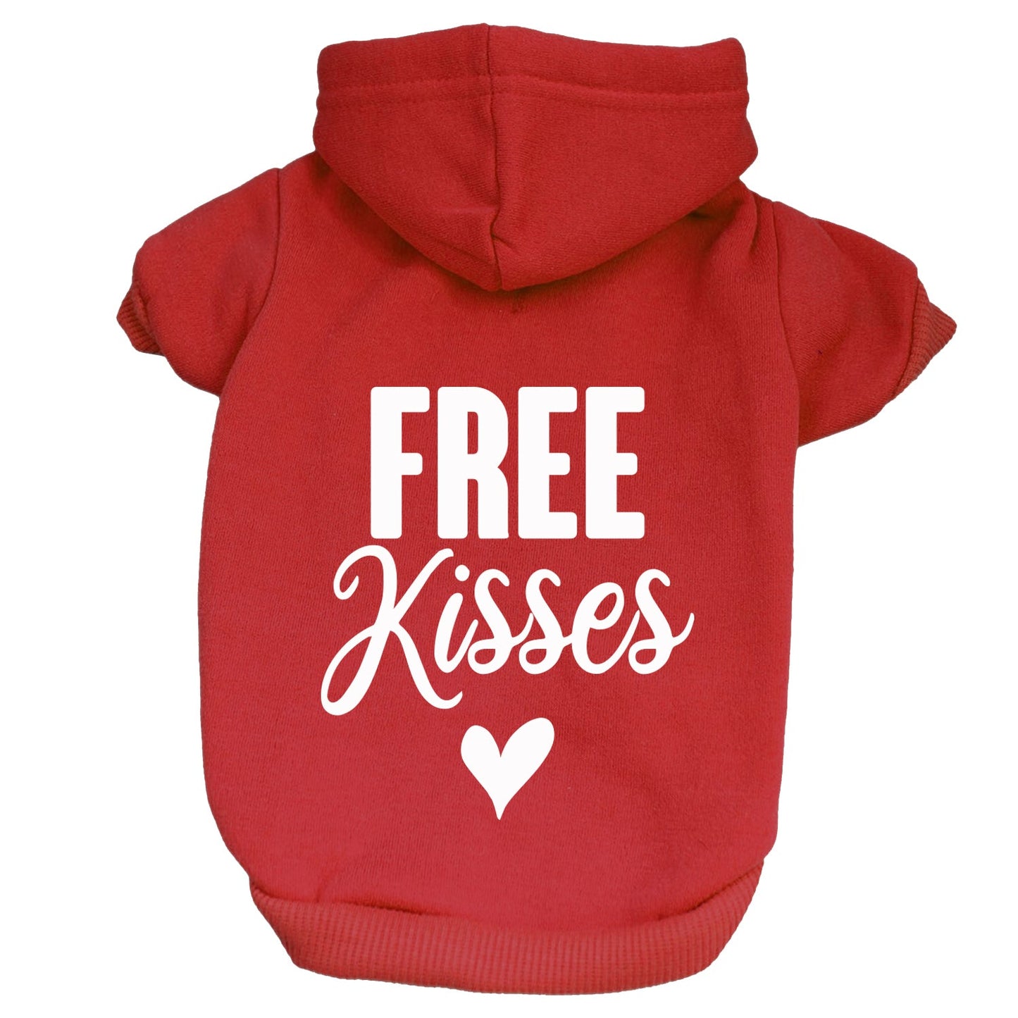 Free Kisses Valentine's Day Dog Hoodie