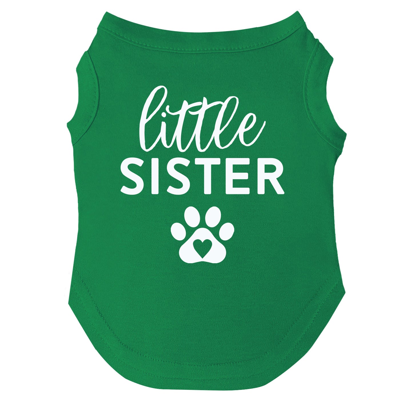 Little Sister Heart Paw Dog Tee