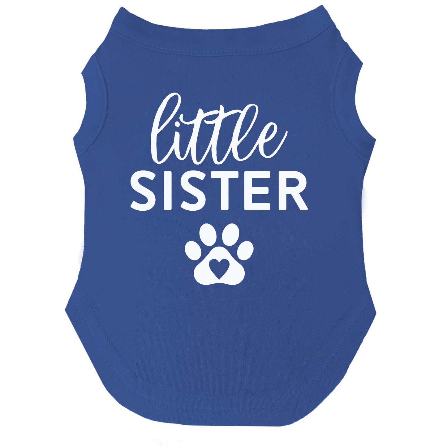 Little Sister Heart Paw Dog Tee