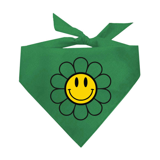 Smile Flower Triangle Dog Bandana