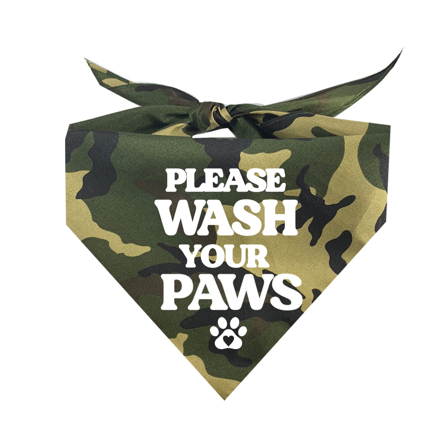 Please Wash Your Hands Triangle Dog Bandana