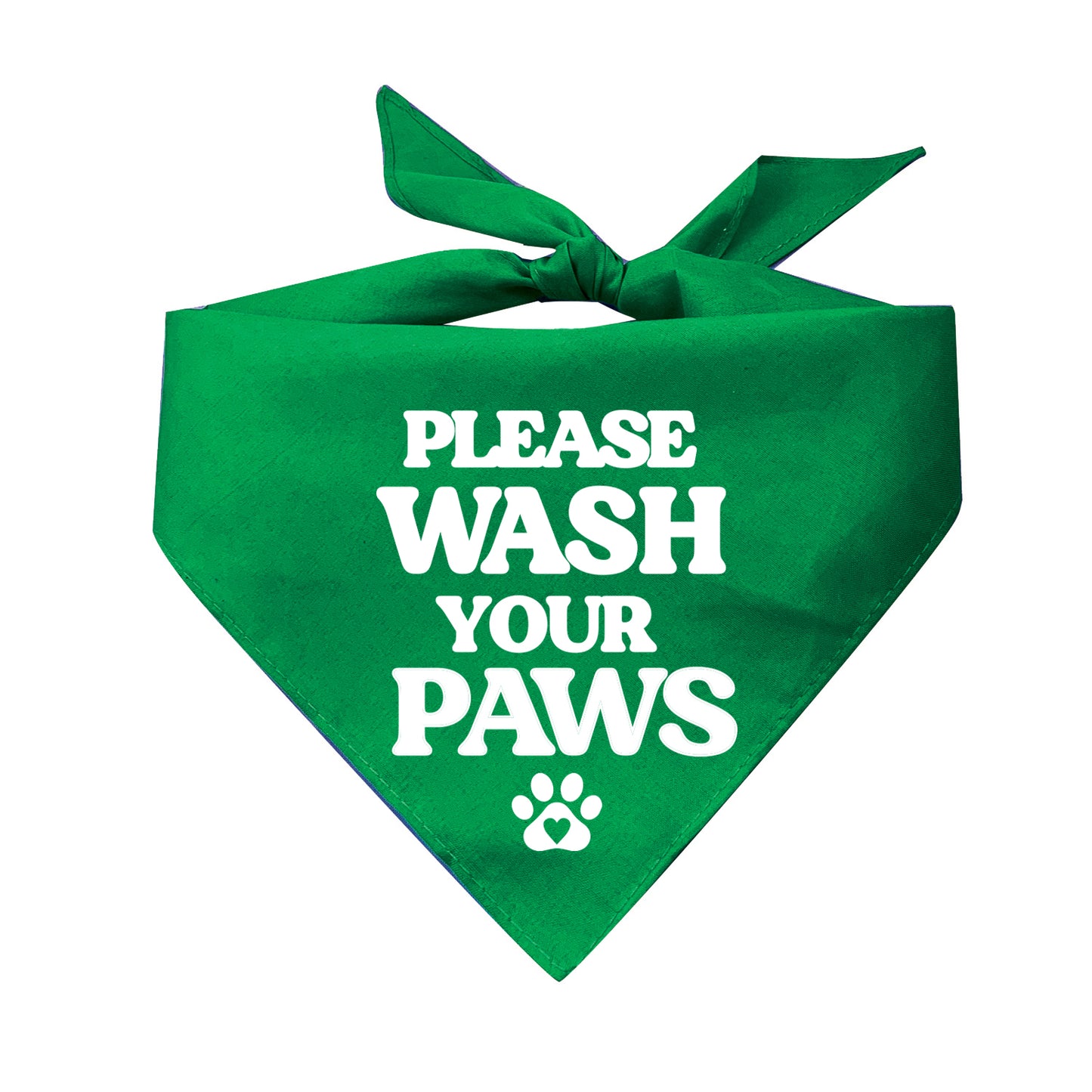 Please Wash Your Hands Triangle Dog Bandana