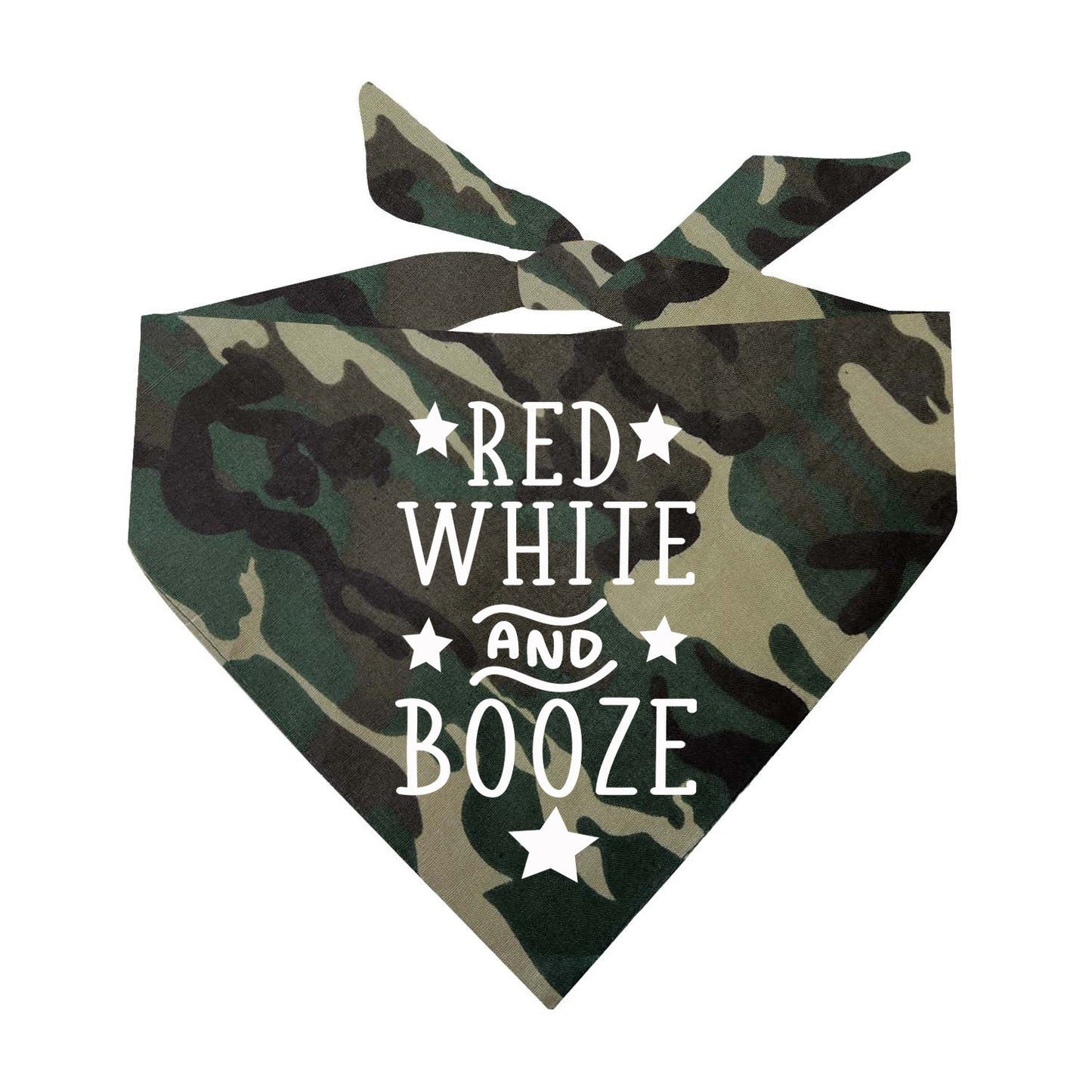 Red White And Booze Triangle Dog Bandana