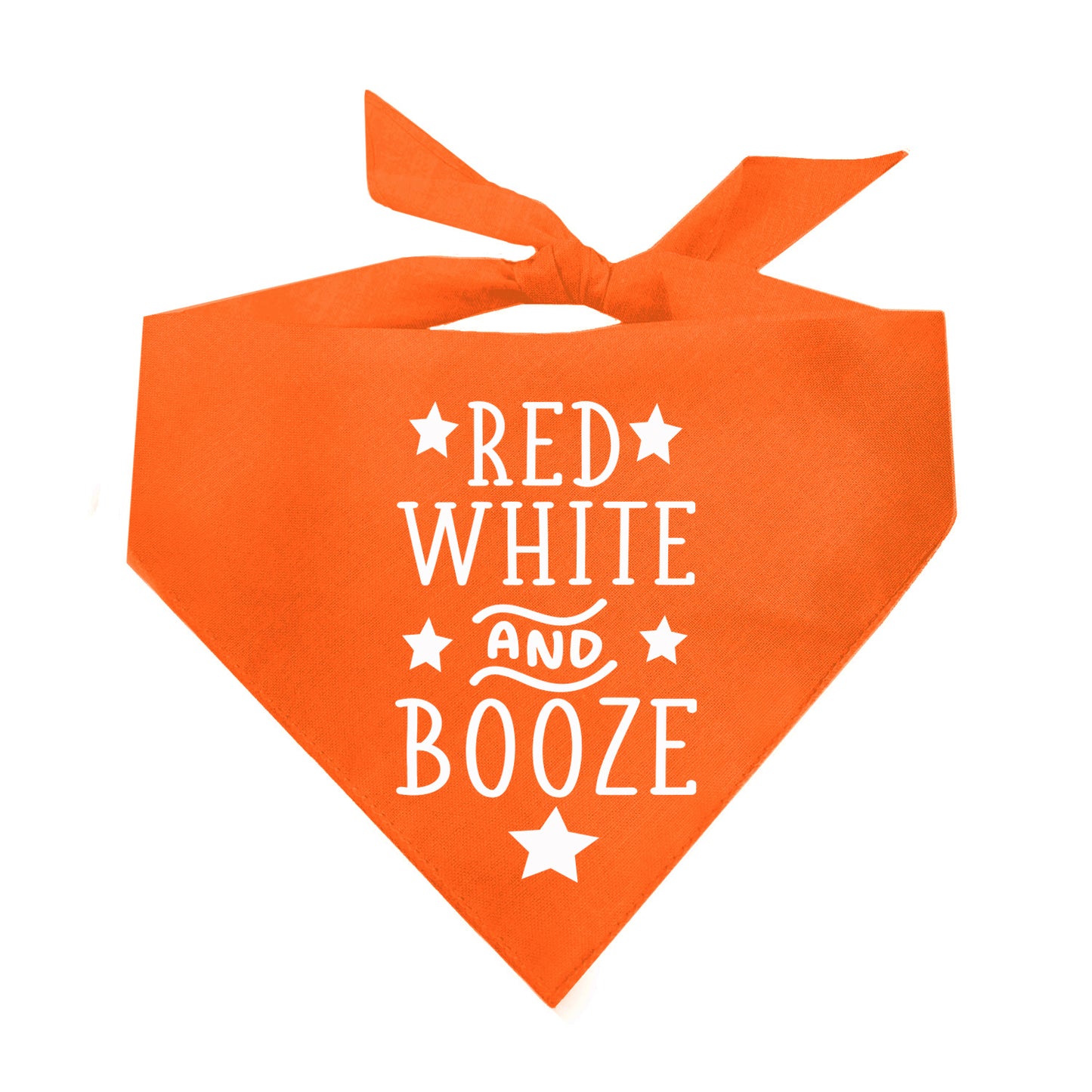 Red White And Booze Triangle Dog Bandana