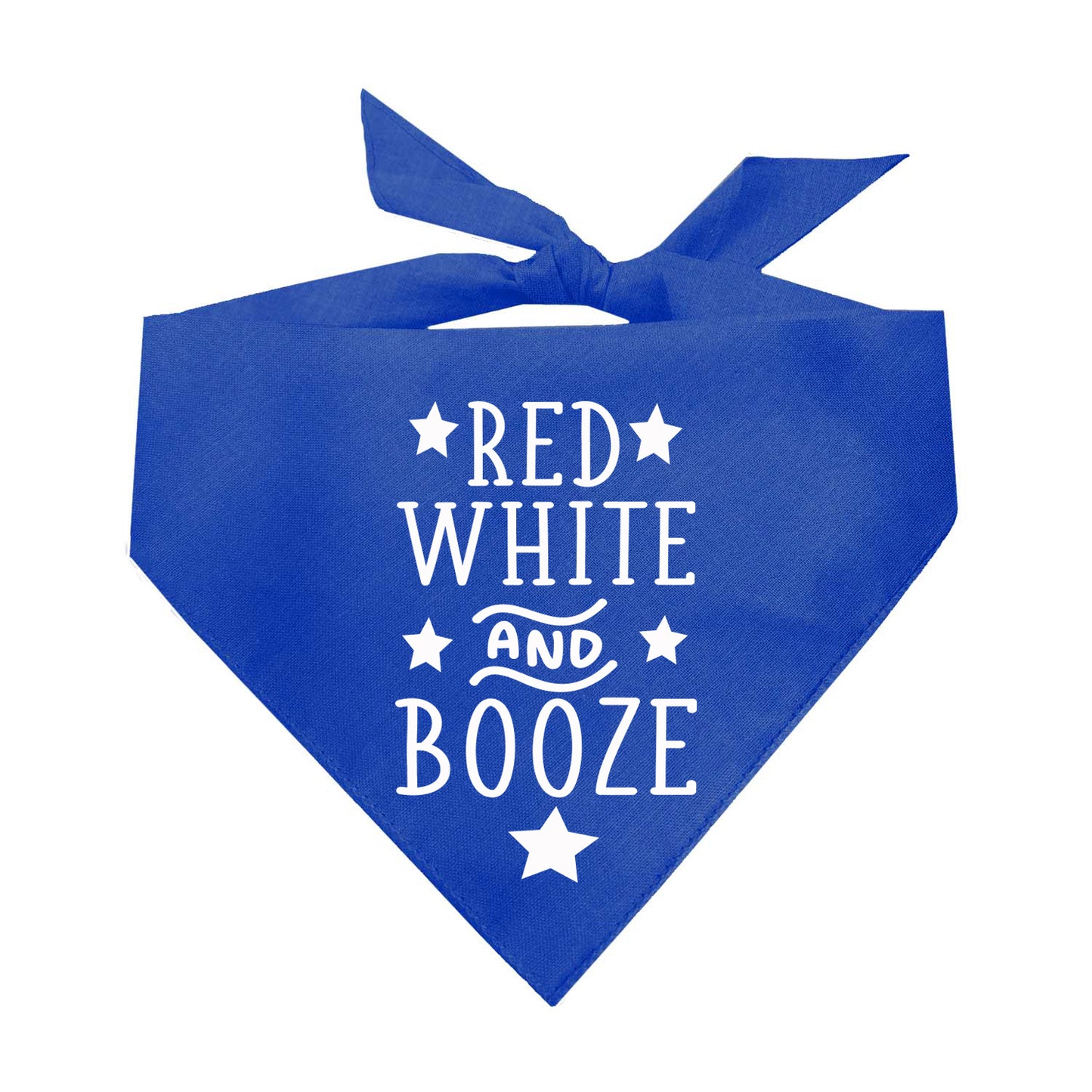 Red White And Booze Triangle Dog Bandana