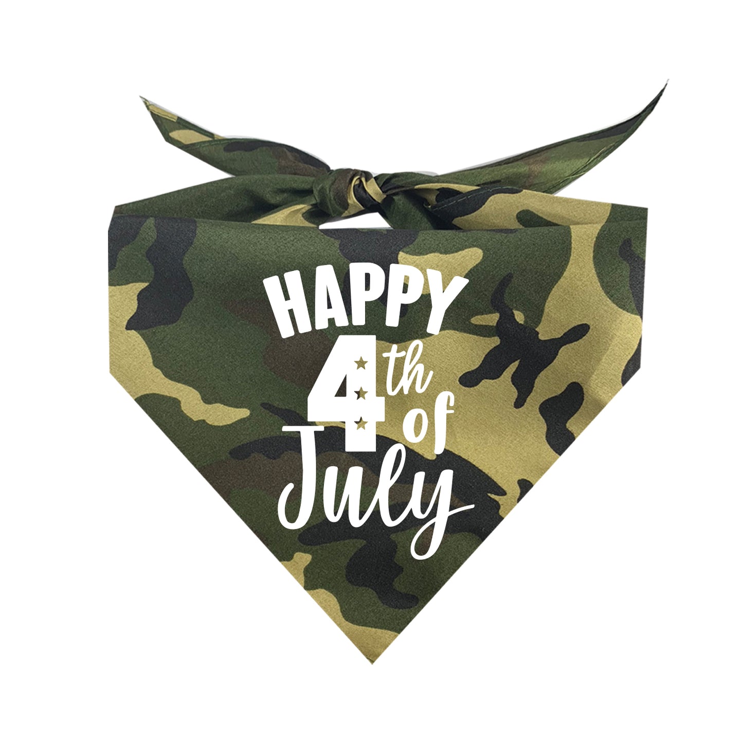 Happy 4th Of July Triangle Dog Bandana