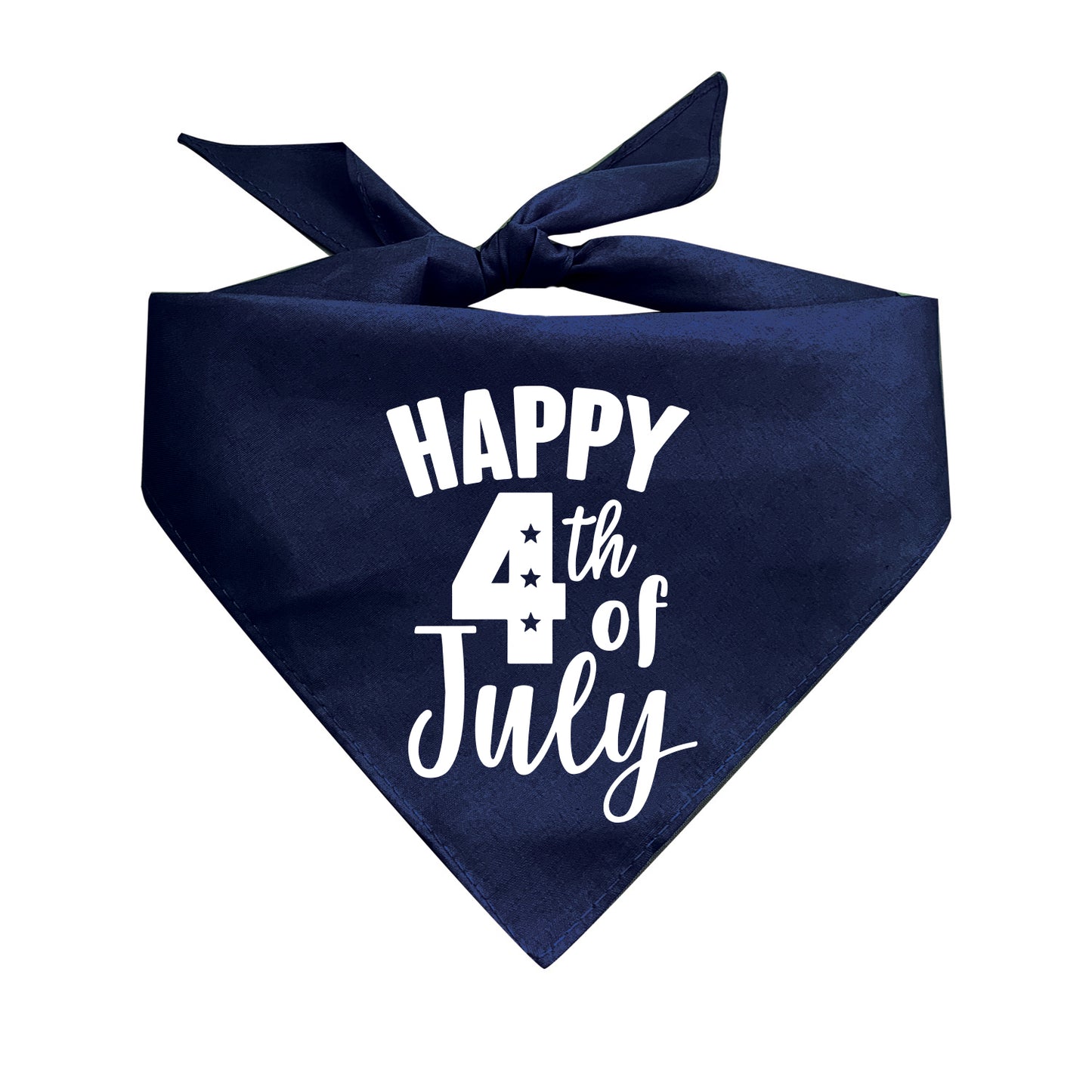 Happy 4th Of July Triangle Dog Bandana