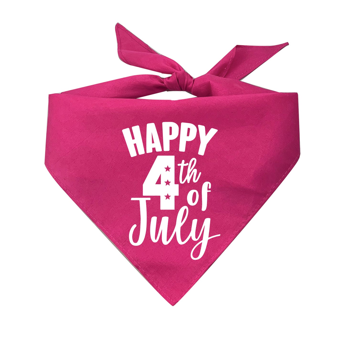 Happy 4th Of July Triangle Dog Bandana